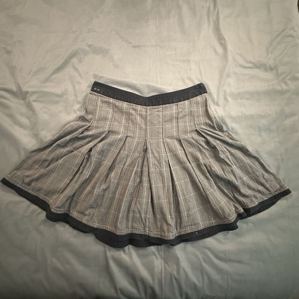 Converse One Star Skirt Pleated Plaid Womens 14 Black Grunge Goth Y2K Anime